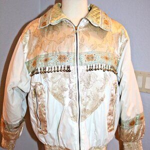 Otello Pelle Vintage 90s Jacket Womens Retro Winter Ski Snow Board Bomber